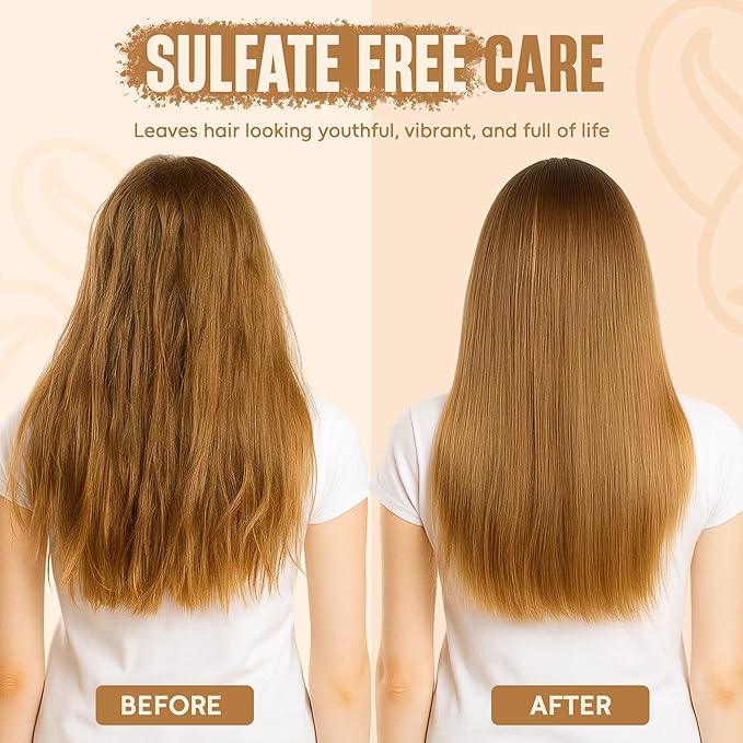 INFINA ESSENTIALS Caffeine Biotin Shampoo and Conditioner Set | 16 fl oz Each | with Batana Oil | Nourishing & Strengthening Formula | Promotes Hair Growth, Thickness & Fuller-Looking Hair