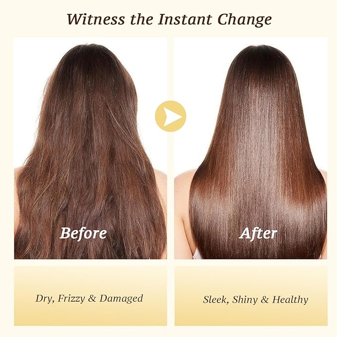 Hair Oil with Argan and Jojoba Seed, Weightless Hair Care Serum for Damage Repair, Frizz, Split Ends & Shine - Heat Protectant Treatment - Paraben, Phthalate & Sulfate Free - 1.7 Fl Oz