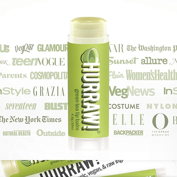 Hurraw! Green Tea Lip Balm: Organic,