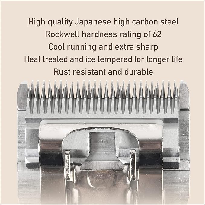 FURZONE Detachable Blade - Size 5F Blade 1/4", Made of Extra Durable Japanese Steel, Compatible with Most Andis, Oster, Wahl A5 Clippers