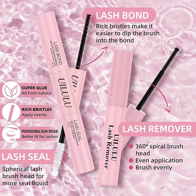 Lash Clusters Kit 10-18mm Wispy Lash Clusters D Curl False Eyelash Clusters, DIY Lash Extension Kit with Lash Bond & Seal, Lash Glue Remover, Lash Tweezers