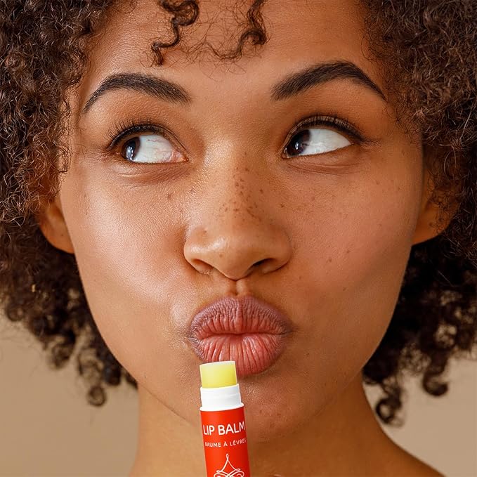 ALIDA PURE Tangerine Lip Balm, Vegan Set, Beeswax Free, with Organic Jojoba and Avocado Oil, Candelilla Wax, and Vitamin E, Natural Moisturizer For Dry, Chapped, or Cracked Lips, 3 Tube Set