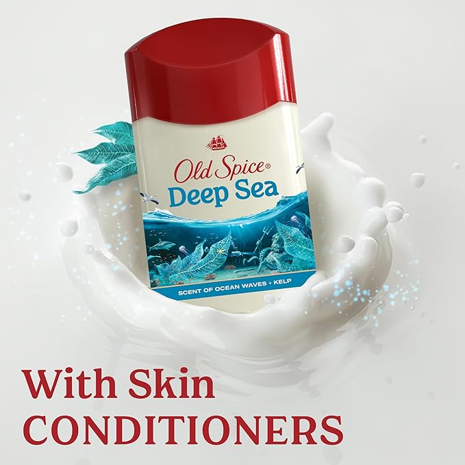Old Spice Men's Antiperspirant & Deodorant Deep Sea with Ocean Elements, 3.4oz (Pack of 3)