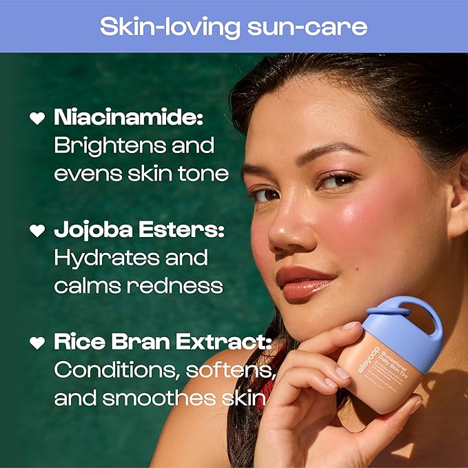 Alleyoop Sunsational Tinted Moisturizer SPF 50 for Face Broad Spectrum – 100% Mineral Face Sunscreen with Jojoba, Hydrating & Soothing Tinted Sunscreen, Vegan & Cruelty-Free (Sunrise)