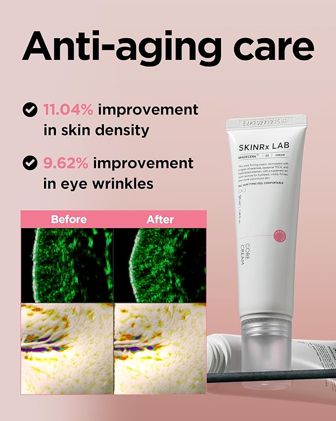 BEISIKS SKINRxLAB MadeCera Core Cream – Korean Anti-Aging Face Moisturizer with Ceramides, Peptides, Liposomal TECA for Deep Hydration, Firming, Plumping, Volumizing & Radiant Complexion, 1.69oz.