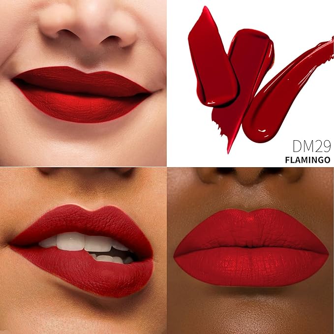 Depuplum Dark Red Lipstick Matte for Women Superstay Wine Red Long Lasting Lipstick Smudgeproof Liquid Lipsticks Cruelty Free Lip Makeup, DM30 Witch Red