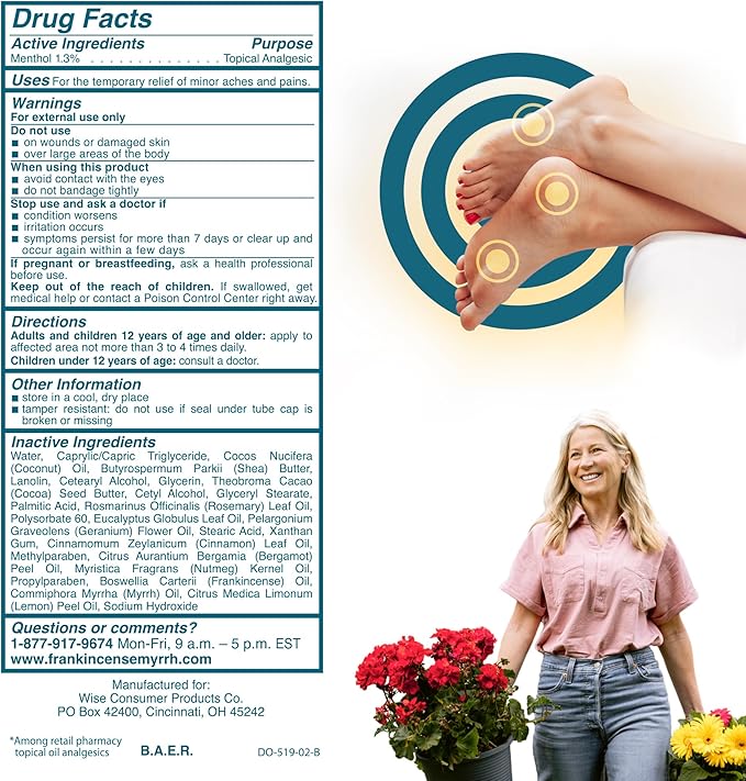 Frankincense and Myrrh Foot Pain Combo Pack: Foot Pain Relief Rubbing Oil (2 oz) and Intensive Therapy Lotion for feet (3 oz), Neuropathy, Nerve Relief, Frankincense Essential Oil, Maximum Strength