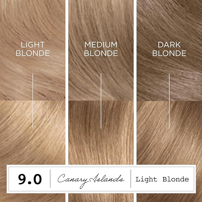 Clairol ColorStrong Permanent Zero Ammonia Hair Dye, 9.0 Light Blonde – Canary Island Hair Color, Pack of 1