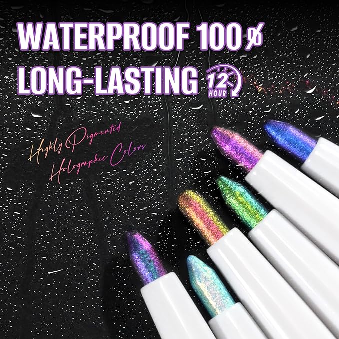 CHARMACY Chameleon Eyeliner Gel Pen, Color Changing Eyeliner, Long-Lasting, Waterproof & Smudge-Proof Formula, Metallic & Shimmer Shades for Creative Makeup, Easy Application (B05)