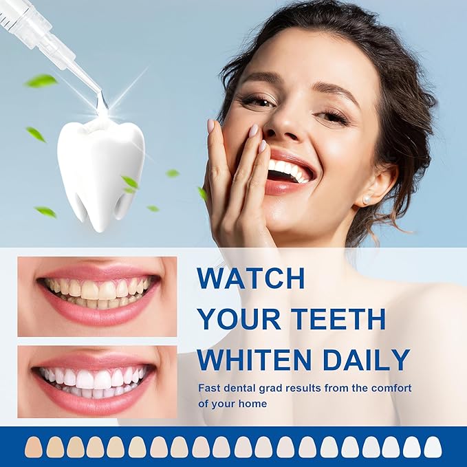 LUCKIN SMILE 22% Teeth Whitening Gel Refills, 10 packs 3ML Carbamide Peroxide Gel for Teeth Whitening, No Sensitivity Teeth Whiteners, Sensitive Teeth Whitening Gel for Trays, 60 Whitening Treatments