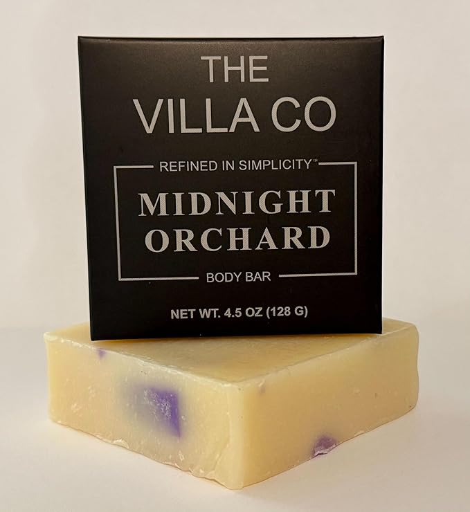 The Villa Co - Midnight Orchard | 4.5oz Body Bar for Women & Men | Artisan Made in USA | Natural Ingredients