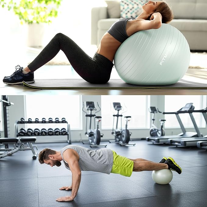 Exercise Balls Set 22-30 Inch & 9 Inch, Small Pilates Ball with Pump, Pregnancy Ball for Women, Yoga Balls for Exercise, Small Exercise Ball for Between Knees, Stability, Physio