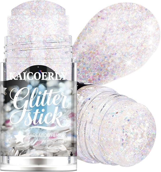Rainbow Body Glitter Gel, Singer Concerts Body Glitter for Face Body Hair, Chameleon Color Changing Glitter Gel for Rave Party Mermaid Sequins Festival Accessories Shimmer Makeup #10