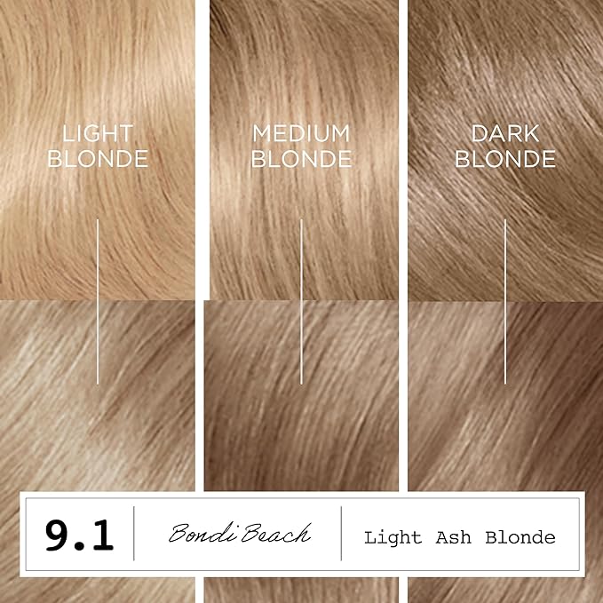 Clairol ColorStrong Permanent Zero Ammonia Hair Dye, 9.1 Light Ash Blonde – Bondi Beach Hair Color, Pack of 1