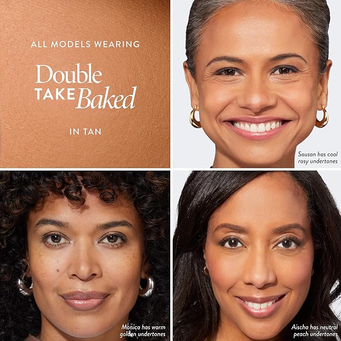 LAURA GELLER NEW YORK Baked Double Take Powder Foundation - Tan - Buildable Medium to Full Coverage - Matte Finish