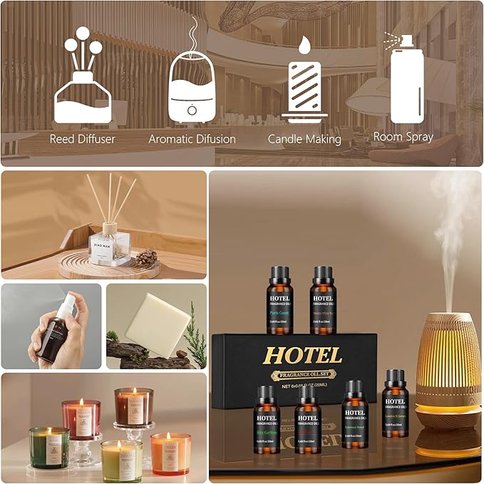 Hotel Collection Luxury Scent for Diffuser Oils Set Inspired by The My Way 、Westin White Tea、Ritz Carlton Hotel Scent