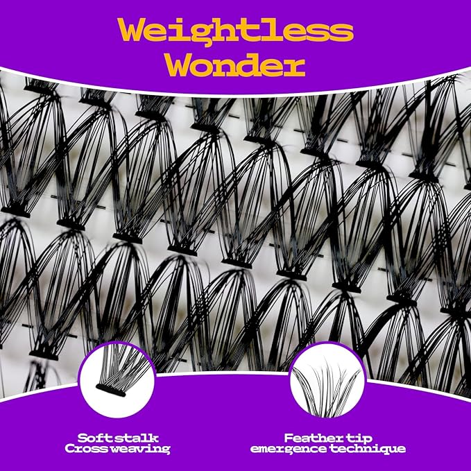 Lash Clusters kit DIY Lash Extension kit 280pcs 10-18mm Wispy Individual Lashes kit with Lash Bond and Seal, Lash Tweezers for Self Use,Beginner-Friendly(sylph 30D-40D-KIT)
