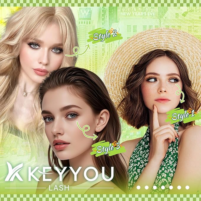 KEYYOU Bottom Lash Clusters DIY Eyelash Extensions 3 Styles Lower Lashes Wispy Bottom Individual Lashes 5-7mm Natural Thin Band Eyelash Clusters (Full)