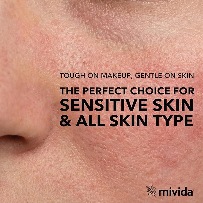 mivida Hypoallergenic Makeup Remover Wipes Bulk with Vitamin E, 250 count (10×25) Value box, Alcohol Free, Fragrance Free Makeup Wipes for Sensitive Skin, Travel Size Plant Based Facial Towelettes