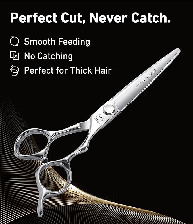 Fenice Peak 6.5" Professional Hair Cutting Scissors, VG10 Japanese Stainless Steel Barber Scissors, CNC Sharpened Hairdressing Right Hand Shears for Precision Cutting, Salon Stylist & Home
