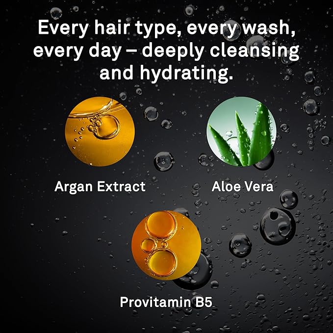 Hawthorne All Day Men's Shampoo. Sulfate Free, Paraben Free, Mens Natural Shampoo With Argan and Coconut Oil. For Stronger, Moisturized, Healthier Hair. Night Swim Cologne Scent. 16 fl. oz. 2-Pack.