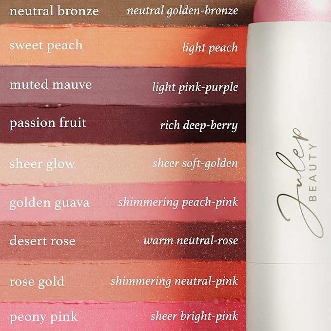 Julep Skip The Brush Cream to Powder Blush Stick - Peony Pink - Blendable and Buildable Color - 2-in-1 Blush and Lip Makeup Stick