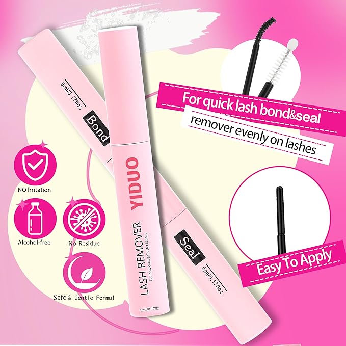 575Pcs Lashes Clusters Kit with Glue and Removers, D Curl Volume 150D+200D Thick+Spiky Lashes Extension, 12-21mm Thick Extension Eyelashes DIY Individual False Eyelash Kit DIY at Home Easily