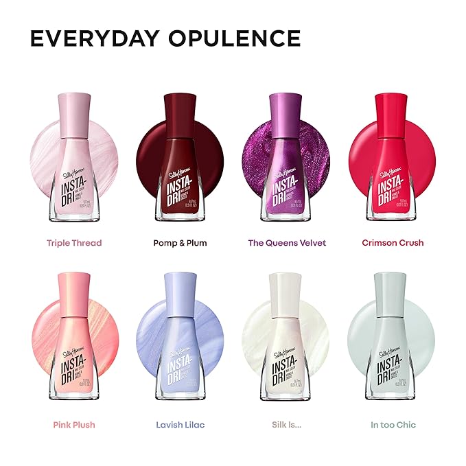 Sally Hansen Insta-Dri Nail Polish | Quick Dry, Long Lasting, Streak-Free Shine | Opaque, Glossy | 362 Crimson Crush | Classic Crimson Red Nail Color