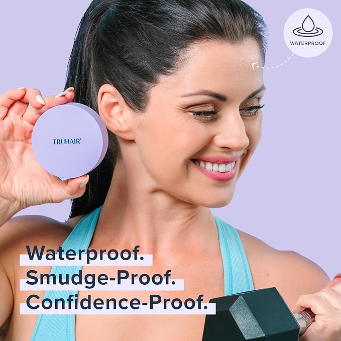 TRUHAIR Root & Scalp Cover Up Pressed Powder Compact, Waterproof, Weightless Hair Coverage & Bald Spot Concealing, Root Touch Up Hair Color for Gray Coverage & Thinning Areas, 0.35 Oz (Gray)