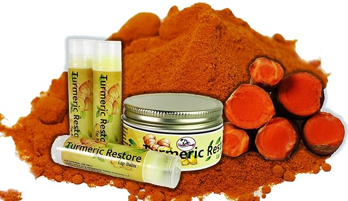 Organic Turmeric Lip Balm 3 Pack Ingredients