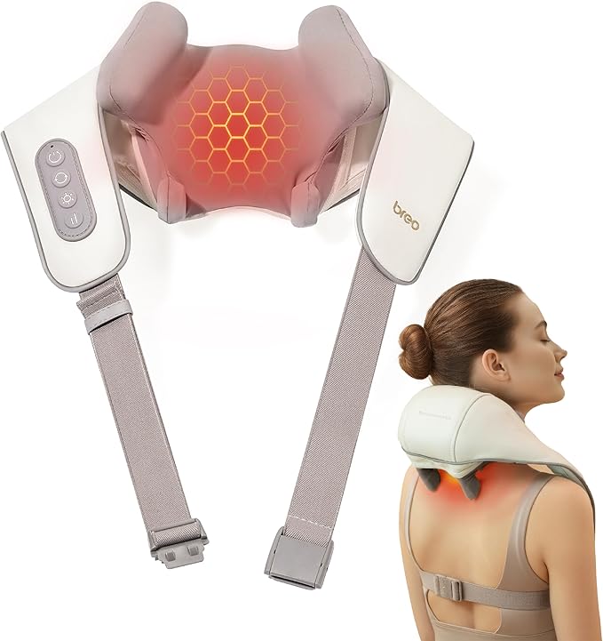 Breo N5 Mini Neck Massager with Heat, Electric Massager for Neck and Shoulder, Deep Massage at Home, Muscle Relaxation Gifts