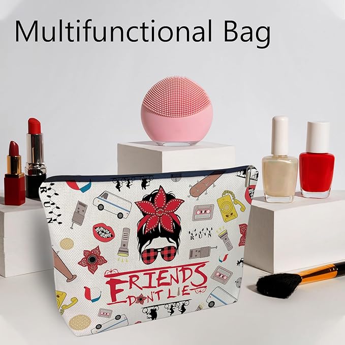CLHHM Friends TV Show Merchandise Makeup Bag Friendship Show Gifts for Women Travel Toiletry Cosmetic Bag Christmas Birthday Graduation Gifts for Her Friends Fans Sister