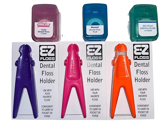 Dental Floss Holder (Purple, Orange, Pink)