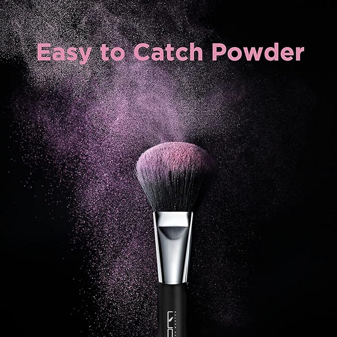 Brush Master Travel Makeup Brushes Set w/Pouch, 5PCS Double Ended Portable Mini Cosmetic Brushes Kit for Foundation, Eyeshadow, Lip, Blush Make Up Brushes Professional(Black)
