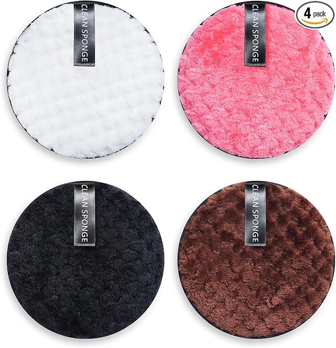 4pcs makeup remover, reusable super