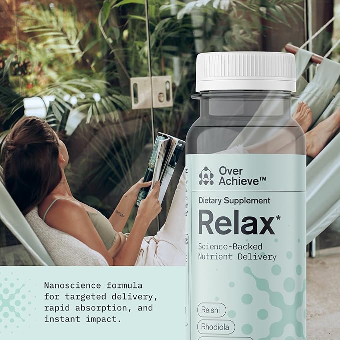Supplement Variety Pack with Advanced Nanoscience Technology, 3 Pack, Stress Calming Relax Drink, Sleep Aid Drink, Mushroom Supplement Drink, 2 oz Shot