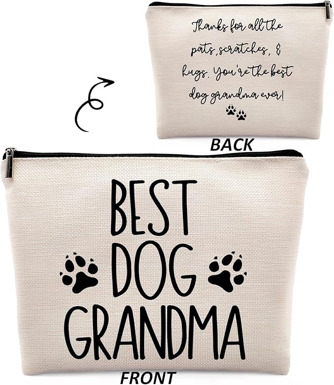 Dwept Best Grandma Cosmetic Case, Toiletry Bag - Makeup Bag for Women & Birthday from Granddaughter or Grandson