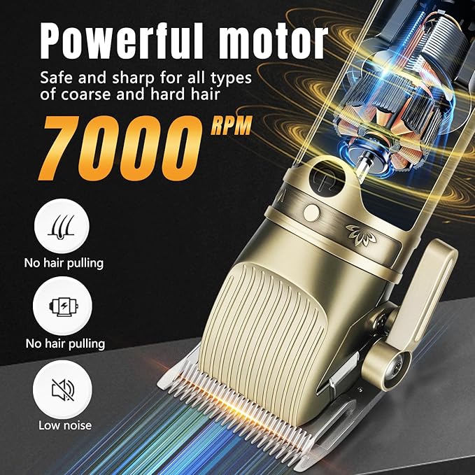 Hair Clippers for Men Professional, T-Blade Barber Clippers and Trimmer Set, 4 in 1 Mens Cordless Hair Clipper for Barber Kit, Foil Thaver and Nose Trimmer for Men with LED Display Gifts