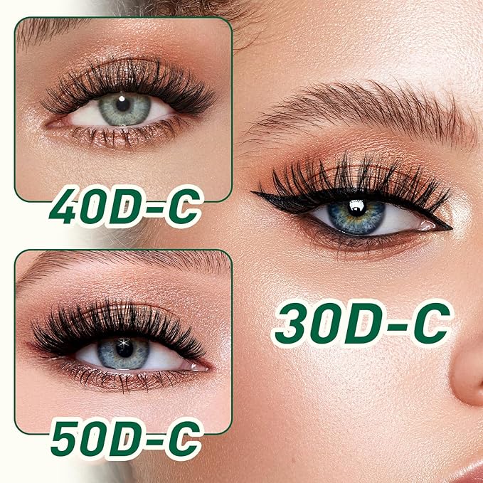 KEYYOU Lash Extension Kit DIY 300Pcs Lash Clusters Eyelash Extension Kit 30D C Curl 9-18MIX Lash Clusters Kit with Lash Glue Remover Applicator Easy to Use for Beginners(Kit,30D-C,9-18MIX)