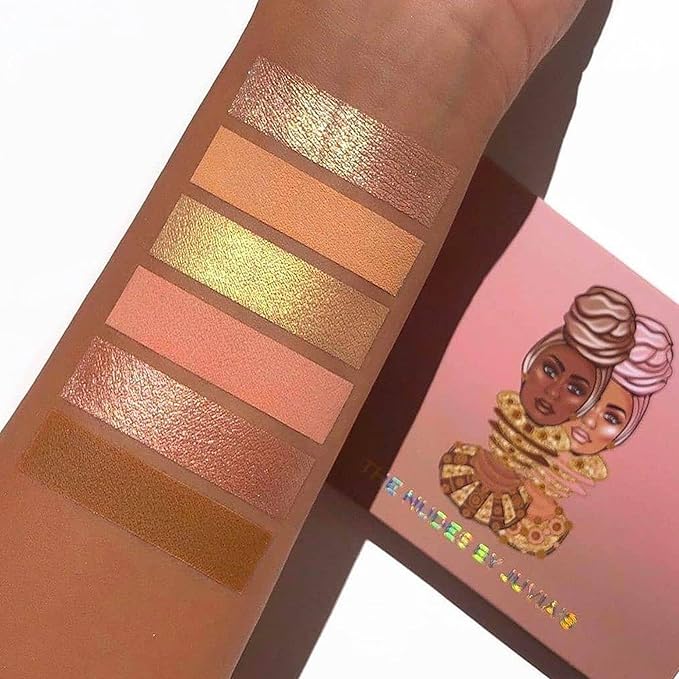 Juvia's Place Palette The Nudes - Neutral Hues, Blush, Sand, & Shimmer, Professional Eye Makeup, Pigmented Palette for Eye Color & Shine, Pressed, Shades of 6