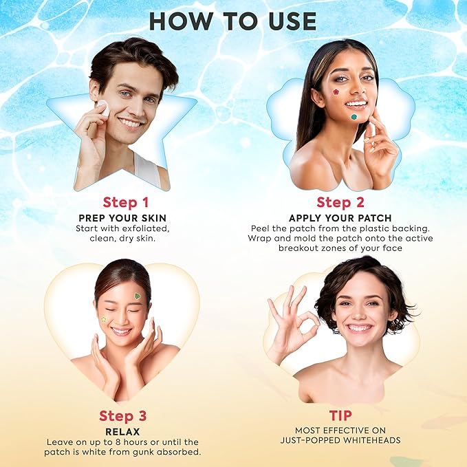 Livaclean 240 CT Cute Pimple Patches for Face w/ Salicylic Acid, Tea Tree Oil & Calendula Oil - Zit Stickers, Hydrocolloid Acne Patches for Face - Acne Stickers - Star Pimple Patch - Hawaii Edition