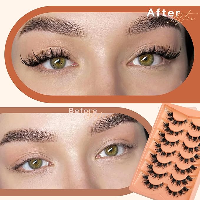 Focipeysa Spike Lashes Pack Wispy False Eyelashes Volume Faux Mink Lashes 18mm Natural Look False Lashes Short Strips Lashes by Focipeysa