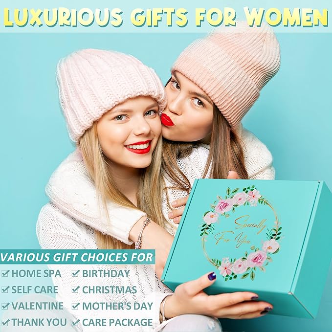 Birthday Gifts for Women Friendship, Ocean Relaxing Spa Gifts Basket for Women Self Care Gifts, Thank You Gifts Bath Set Valentines Day Gifts for Mom Her Best Friend Wife Sister Coworker Nurse Teacher