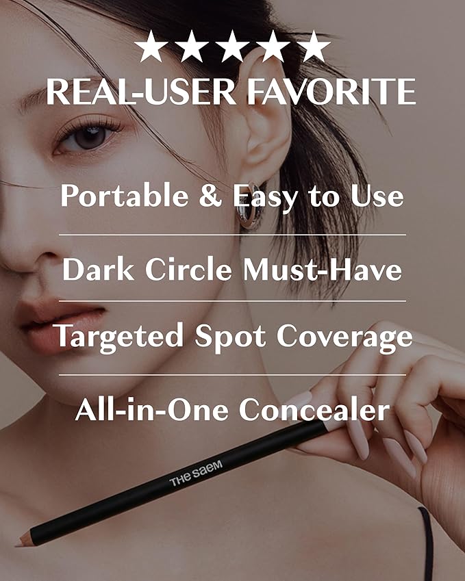 THESAEM Cover Perfection Ideal Concealer Pencil 0.04oz - Green Beige for Redness & Skin Troubles Correction - Slim Multi-Use Color Correcting Pencil - Korean Makeup Concealer Stick for Blemishes