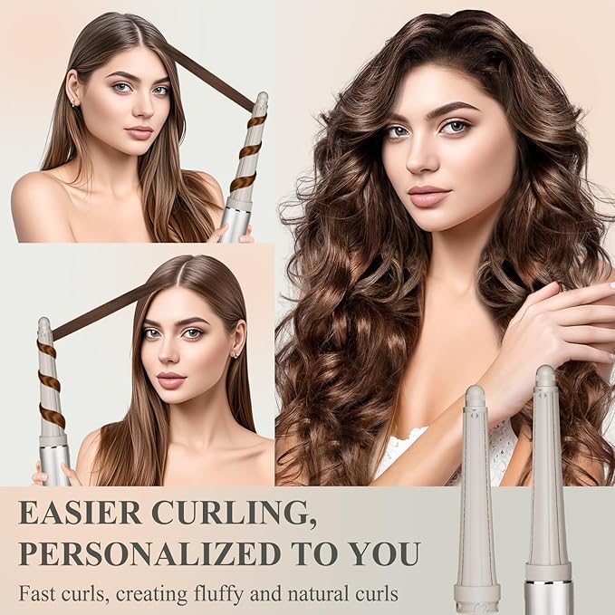 Long Curling Iron Conical Barrels Attachment for Shark FlexStyle, 0.78-1.4Inch Auto-Wrap Curling Iron Curlers to Create Natural Classic and Textured Waves