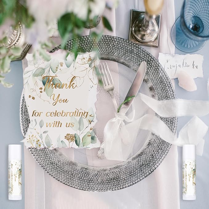 Dunzy 50 Pcs Thank You Gift (Eucalyptus)