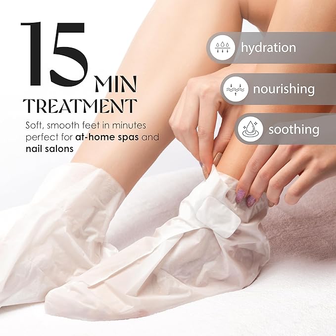 Innerest Original Derma Beauty Foot Mask 12 Pairs Repairing Hemp Seed Moisturizing Foot Mask Set Body Exfoliator Callus Remover Foot Masks Foot Bath Pedicure Supplies for Beauty & Personal Care