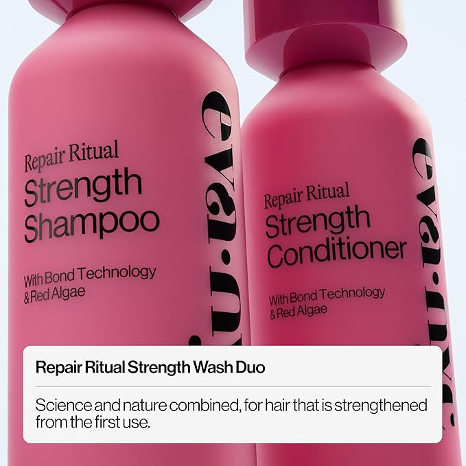 Eva NYC Ritual Repair Shampoo and Conditioner Set - Protect and Strengthen Dry, Damaged Hair with Bond Technology + Red Algae - Reduce Breakage - Orange Zest + Sage Scent - 10 fl oz (Pack of 2)