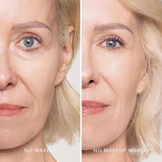No Makeup Makeup Foundation + Brush Duo, Cream-Balm Formula Conceals, Corrects and Camouflages with Skin-Tone Adaptive Flexshade Technology, Buildable, Long-Lasting, Cruelty-Free, Vegan, Fair