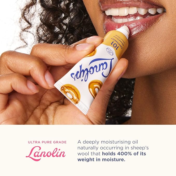 Lanolips 101 Ointment - Lanolin Lip Balm for Smooth, Hydrated & Healthy Lips - Multipurpose Lip Ointment with Lanolin Oil for Dry Lips, Cuticles & More - Glazed Donut (0.52 oz)